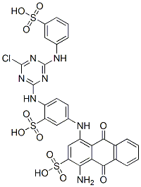 CAS#: 26763-68-8， 1-Amino-4-[[4-[[4-Chloro-6-[(3-Sulfophenyl)Amino]-1,3,5-Triazin-2-Yl]Amino]-3-Sulfo-Phenyl]Amino]-9,10-Dioxo-Anthracene-2-Sulfonic Acid