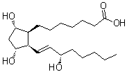 structure of CAS# 26771-96-0, (8beta,9alpha,11alpha,13E,15S)-9,11,15-Trihydroxyprost-13-En-1-Oic Acid;"9α,<wbr>11α,15S-t<wbr>rihydroxy<wbr>-(8β)-pro<wbr>st-13E-en<wbr>-1-oic ac<wbr>id"8-EPIPGF1α;8-iso Prostaglandin F1?
