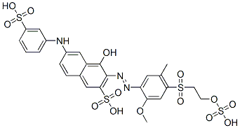 CAS#: 26901-59-7， 4-Hydroxy-3-[[2-Methoxy-5-Methyl-4-[[2-(Sulphooxy)Ethyl]Sulphonyl]Phenyl]Azo]-6-[(3-Sulphophenyl)Amino]Naphthalene-2-Sulphonic Acid