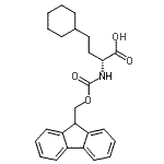 structure of CAS# 269078-72-0, (2R)-4-Cyclohexyl-2-{[(9H-Fluoren-9-Ylmethoxy)Carbonyl]Amino}Butanoic Acid;(2R)-4-Cy<wbr>clohexyl-<wbr>2-{[(9H-F<wbr>luoren-9-<wbr>Yl-Methox<wbr>y)Carbony<wbr>l]Amino}B<wbr>utanoic A<wbr>cid;Fmoc-D-homocyclohexylalanine;Fmoc-homocyclohexyl-D-alanine
