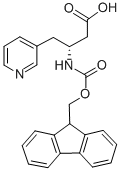 结构式 CAS# 269396-66-9, 芴甲氧羰基-(R)-3-氨基-4-(3-吡啶基)-丁酸
