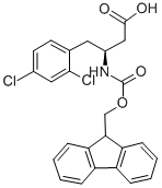 structure of CAS# 270063-49-5, Fmoc-(S)-3-Amino-4-(2,4-Dichloro-Phenyl)-Butyric Acid;N-BETA-(9-FLUORENYLMETHOXYCARBONYL)-L-HOMO(2,4-DICHLOROPHENYL)ALANINE;(S)-3-(Fmoc-Amino)-4-(2,4-Dichlorophenyl)Butyric Acid;FMOC-(S)-3-AMINO-4-(2,4-DICHLORO-PHENYL)-BUTYRIC ACID