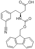 structure of CAS# 270065-87-7, Fmoc-(S)-3-Amino-4-(3-Cyano-Phenyl)-Butyric Acid;(S)-FMOC-3-AMINO-4-(3-CYANOPHENYL)-BUTYRIC ACID;FMOC-(S)-3-AMINO-4-(3-CYANOPHENYL)BUTANOIC ACID;FMOC-3-CYANO-L-BETA-HOMOPHENYLALANINE