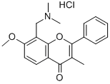 CAS#: 2740-04-7， 8-(Dimethylaminomethyl)-7-Methoxy-3-Methyl-2-Phenylchromen-4-One Hydrochloride
