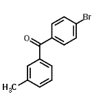 结构式 CAS# 27428-61-1, (4-溴苯基)(3-甲基苯基)甲酮