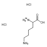 structure of CAS# 2747-89-9, (N<Sup>2</Sup>-<Sup>15</Sup>N)Lysine Dihydrochloride;DL-Lysine-2-15N dihydrochloride;489050_ALDRICH