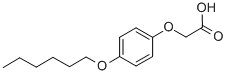 structure of CAS# 27529-82-4, 2-[4-(Hexyloxy)Phenoxy]-Acetic Acid;Acetic Acid, [P-(Hexyloxy)Phenoxy]- (8CI);Acetic  Acid,  [P-(Hexyloxy)Phenoxy]-;2-[4-(Hexyloxy)Phenoxy]-