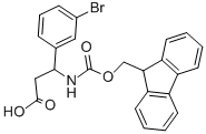 structure of CAS# 276262-71-6, Fmoc-DL-3-(3-Bromophenyl)-3-Amino-Propionic Acid;FMOC-DL-3-(3-BROMOPHENYL)-3-AMINO-PROPIONIC ACID;N-FMOC-3-AMINO-3-(3-BROMO-PHENYL)-PROPIONIC ACID