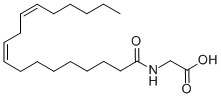 structure of CAS# 2764-03-6, 2-[[(9Z,12Z)-Octadeca-9,12-Dienoyl]Amino]Acetic Acid;2-[[(9Z,12Z)-1-Oxooctadeca-9,12-Dienyl]Amino]Acetic Acid;2-[[(9Z,12Z)-Octadeca-9,12-Dienoyl]Amino]Ethanoic Acid;Ncgc00161201-03