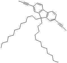 structure of CAS# 278176-12-8, 9,9-Didodecyl-2,7-Di-1-Propynyl-9H-Fluorene