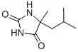 structure of CAS# 27886-67-5, 5-Methyl-5-(2-Methylpropyl)-2,4-Imidazolidinedione;5-Isobutyl-5-Methyl-Imidazolidine-2,4-Dione;5-Isobutyl-5-Methylimidazolidine-2,4-Dione;5-Isobutyl-5-Methyl-Hydantoin