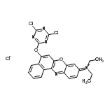 CAS#: 28249-90-3， 5-[(4,6-Dichloro-1,3,5-Triazin-2-Yl)Oxy]-N,N-Diethyl-9H-Benzo[a]Phenoxazin-9-Iminium Chloride