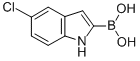 structure of CAS# 282528-62-5, 5-Chloro-1H-Indole-2-Boronic Acid;(5-Chloro-1H-Indol-2-Yl)Boronic Acid;5-CHLORO-1H-INDOLE-2-BORONIC ACID