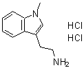structure of CAS# 2826-96-2, 2-(1-Methyl-1H-Indol-3-Yl)Ethanamine Dihydrochloride;(3-(2-Aminoethyl)-1-methylindole);(3-(2-Aminoethyl)-1-methylindole) dihydrochloride;(3-(2-Aminoethyl)-1-methylindole)dihydrochloride