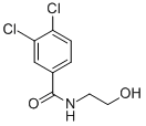 structure of CAS# 28298-26-2, 3,4-Dichloro-N-(2-Hydroxyethyl)-Benzamide;3,4-DICHLORO-N-(2-HYDROXYETHYL)BENZENECARBOXAMIDE;3,4-Dichloro-N-(2-Hydroxyethyl)Benzamide