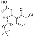 结构式 CAS# 284493-64-7, 3-N-叔丁氧羰基-3-(2,3-二氯苯基)丙酸