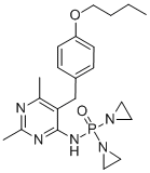 CAS 登录号：28461-85-0， P,P-二(1-氮丙啶基)-N-[5-[(4-丁氧基苯基)甲基]-2,6-二甲基-4-嘧啶基]-次膦酰胺