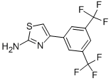 结构式 CAS# 284665-40-3, 4-(3,5-二-三氟甲基苯基)噻唑-2-基胺