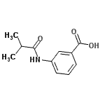 结构式 CAS# 28533-44-0, 3-(异丁酰基氨基)苯甲酸