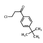 structure of CAS# 28547-33-3, 3-Chloro-1-[4-(2-Methyl-2-Propanyl)Phenyl]-1-Propanone;1-(4-t-Butyl phenyl)-3-chloropropan-1-one;1-(4-t-butylphenyl)-3-chloropropan-1-one;1-Propanone,3-chloro-1-[4-(1,1-dimethylethyl)phenyl]-