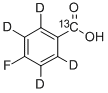structure of CAS# 285977-82-4, 4-Fluorobenzoic Acid-alpha-13C-2,3,5,6-D4