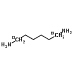 structure of CAS# 286012-98-4, 1,6-(1,6-<Sup>13</Sup>C<Sub>2</Sub>)Hexanediamine;1,6-Diaminohexane-1,6-13C2;1,6-Hexanediamine-1,6-13C2;HEXAMETHYLENE-1,6-13C2-DIAMINE