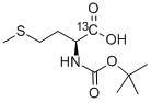 结构式 CAS# 286437-20-5, N-(叔丁氧羰基)-L-蛋氨酸-1-13C