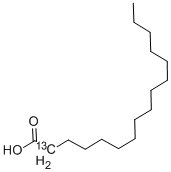 结构式 CAS# 287100-87-2, 十六烷酸-2-13C