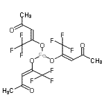 structure of CAS# 28736-69-8, Iron(3+) Tris[(2E)-1,1,1-Trifluoro-4-Oxo-2-Penten-2-Olate];Tris(trifluoro-2,4-pentanedionato)iron(III)