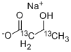 结构式 CAS# 287389-35-9, 3-羟基丁酸-2,4-13C2 钠盐