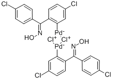 结构式 CAS# 287410-78-0, [5-氯-2-[(E)-C-(4-氯苯基)-N-羟基-亚胺甲酰基]苯基]钯(1+)二氯化物