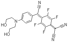 结构式 CAS# 287922-15-0, 2-[4-[[4-[二(2-羟基乙基)氨基]苯基]-氰基亚甲基]-2,3,5,6-四氟环己-2,5-二烯-1-亚基]丙二腈