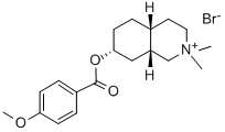 CAS#: 28798-20-1， 1,2,3,4,4alpha-beta,5,6,7,8,8alpha-beta-Decahydro-7-alpha-Hydroxy-2,2-Dimethyl-Isoquinolium Bromide p-Anisate