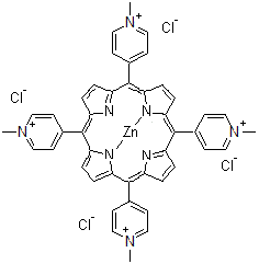 CAS#: 28850-44-4， {4,4',4'',4'''-(5,10,15,20-Porphyrintetrayl-kappa<sup>2</sup>N<sup>21</sup>,N<sup>23</sup>)tetrakis[1-methylpyridiniumato(2-)]}zinc(4+) tetrachloride