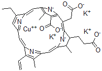 CAS#: 28853-00-1， Chlorophyllin copper complex potassium salt