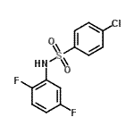 结构式 CAS# 290331-05-4, 4-氯-N-(2,5-二氟苯基)苯磺酰胺