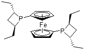 structure of CAS# 290347-66-9, (-)-1,1'-Bis((2S,4S)-2,4-Diethylphosphotano)Ferrocene