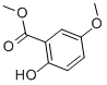 structure of CAS# 2905-82-0, 2-Hydroxy-5-Methoxy-Benzoic Acid Methyl Ester;5-Methoxysalicylic Acid Methyl Ester Methyl 2-Hydroxy-5-Methoxybenzoate 2-Hydroxy-5-Methoxybenzoic Acid Methyl Ester;2-HYDROXY-5-METHOXYBENZOIC ACID METHYL ESTER;5-METHOXYSALICYLIC ACID METHYL ESTER