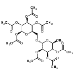 结构式 CAS# 29202-64-0, 1,2,3,4-四-O-乙酰基-6-O-(2,3,4-三-O-乙酰基-6-脱氧-alpha-L-甘露糖基)-beta-D-吡喃葡萄糖