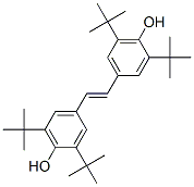 CAS 登录号：2950-01-8， 4-[2-(4-羟基-3,5-二叔-丁基-苯基)乙烯基]-2,6-二叔-丁基-苯酚