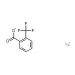 structure of CAS# 2966-44-1, Sodium 2-(Trifluoromethyl)Benzoate;2-(trifluoromethyl)benzoic acid, sodium salt;Sodium 2-(trifluoromethyl)benzoate;sodium 2-(trifluoromethyl)benzoate 20% solution