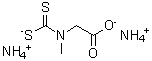 结构式 CAS# 29664-09-3, 肌氨酸二硫代氨基甲酸二铵