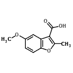 结构式 CAS# 29735-88-4, 5-甲氧基-2-甲基-1-苯并呋喃-3-羧酸