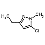 结构式 CAS# 29938-63-4, 5-氯-3-乙基-1-甲基-1H-吡唑