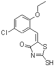 结构式 CAS# 299903-84-7, (5E)-5-(5-氯-2-乙氧基苄亚基)-2-硫基-1,3-噻唑-4(5H)-酮