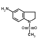 structure of CAS# 299921-01-0, 1-(Methylsulfonyl)-5-Indolinamine;1-(methylsulfonyl)-2,3-dihydro-1H-indol-5-amine;1-(Methylsulfonyl)-2,3-dihydro-1H-indol-5-ylamine;1-(methylsulfonyl)-5-indolinamine