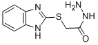 structure of CAS# 30065-27-1, (2-Benzimidazolylthio)Acetic Acid Hydrazide;2-(1H-Benzimidazol-2-Ylthio)Acetohydrazide;2-(1H-Benzimidazol-2-Ylsulfanyl)Ethanehydrazide;A0773/0036143