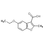结构式 CAS# 300673-97-6, 5-乙氧基-2-甲基-1-苯并呋喃-3-羧酸