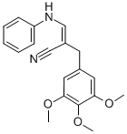 structure of CAS# 30078-48-9, 3-Anilino-2-(3,4,5-Trimethoxybenzyl) Acrylonitrile;(Z)-3-(Phenylamino)-2-[(3,4,5-Trimethoxyphenyl)Methyl]Prop-2-Enenitrile;(Z)-3-(Phenylamino)-2-(3,4,5-Trimethoxybenzyl)Acrylonitrile;3-(Phenylamino)-2-(3,4,5-Trimethoxybenzyl)Acrylonitrile