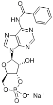 结构式 CAS# 30275-80-0, N(6)-苯甲酰基腺苷 3',5'-环单磷酸酯